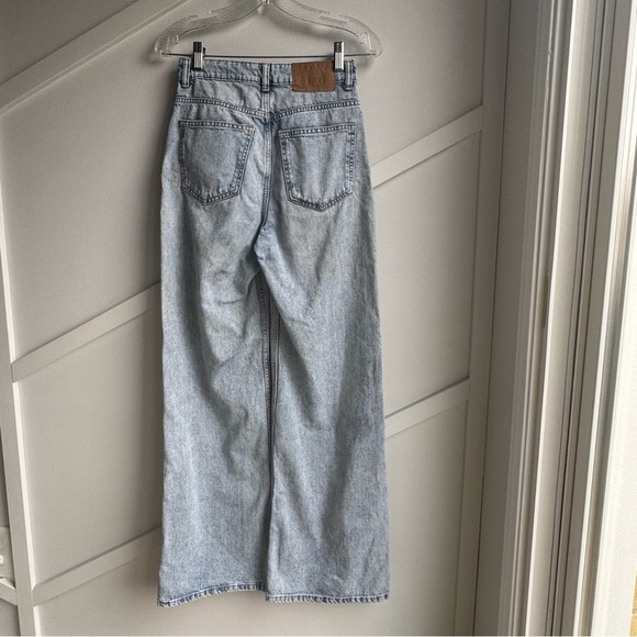 H&M Wide Leg  Blue Denim Jeans size 2 - Picture 7 of 7